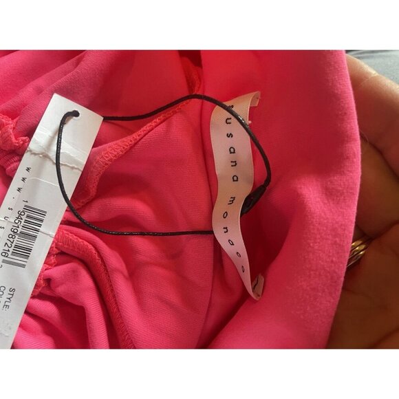 NWT Susana Monaco Halter Keyhole Maxi Dress shocking pink small - Picture 8 of 9